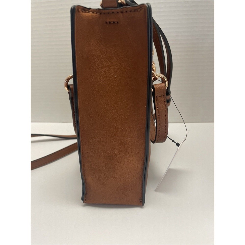 LC Lauren Conrad Kylie Chain Crossbody Bag Saddle Color With  Adjustable Straps - Picture 4 of 12